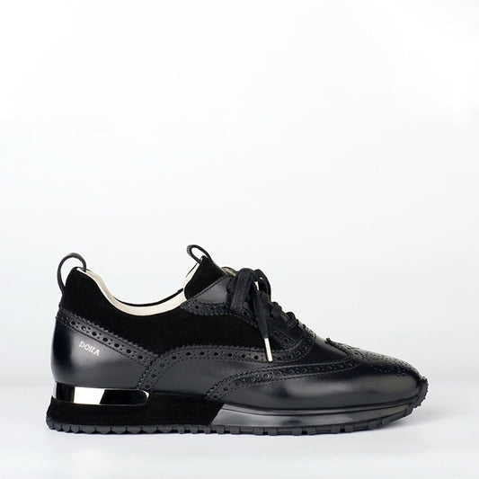 Madasat Black Leather Sneakers - 216 |