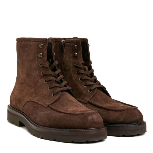 Madasat Brown Leather Men's Casual Boots - 220 |