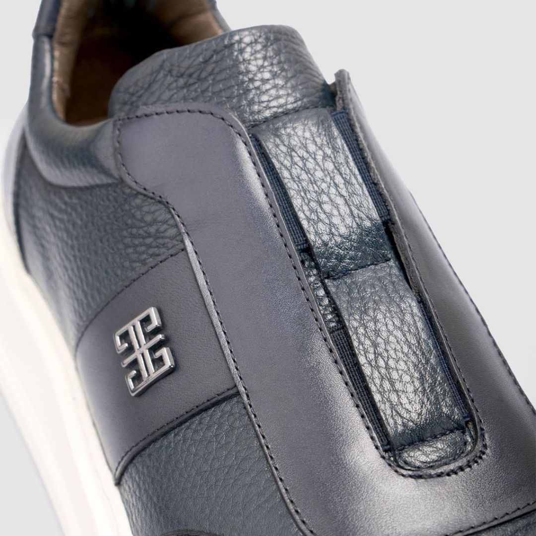 Madasat Navy Blue Men Genuine Leather Shoes - 953 |