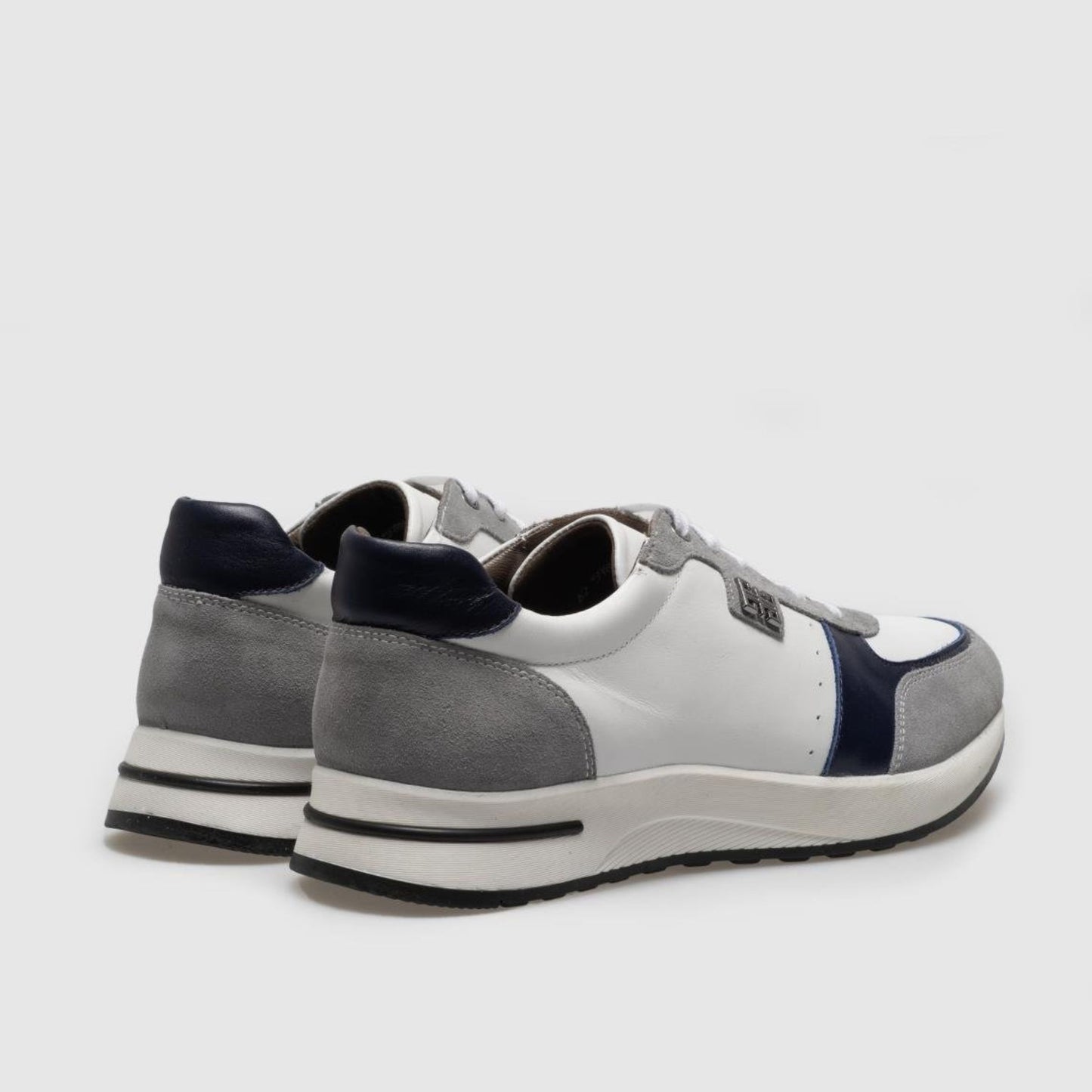 Madasat White Genuine Leather Lace Up Sneakers - 853 |