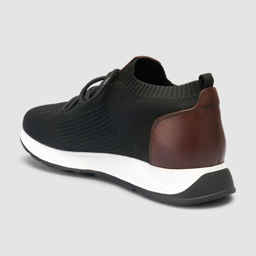 Madasat Men Knitted Black & Brown Casual Shoes - 959 |
