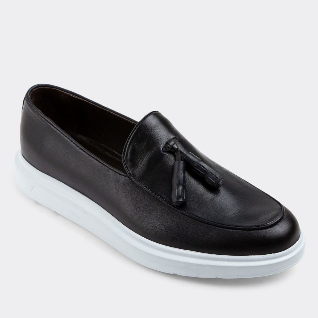 Madasat Navy Blue Leather Loafer - 177 |
