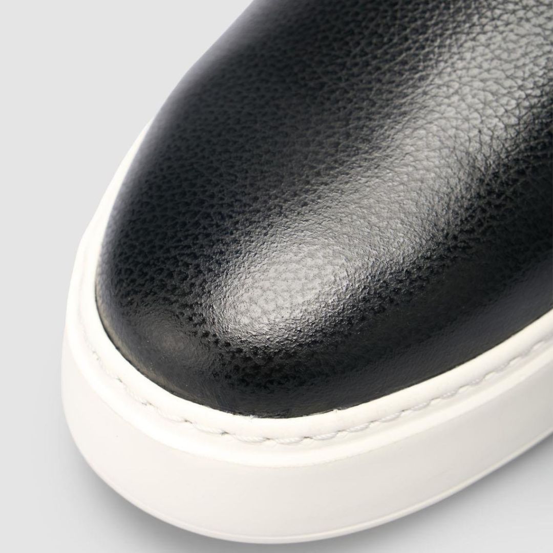 Madasat Men Genuine Leather Black Shoes - 960 |