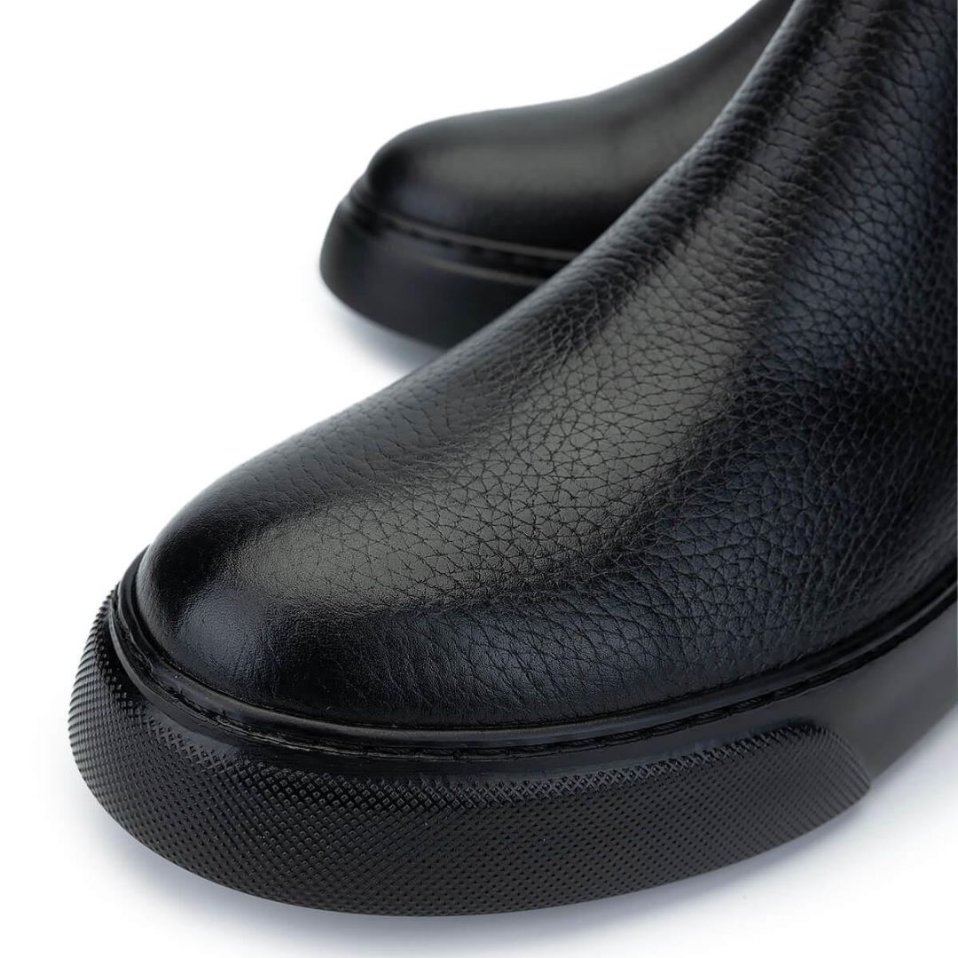 Madasat Black Men's Genuine Leather Casual Boots - 950 |