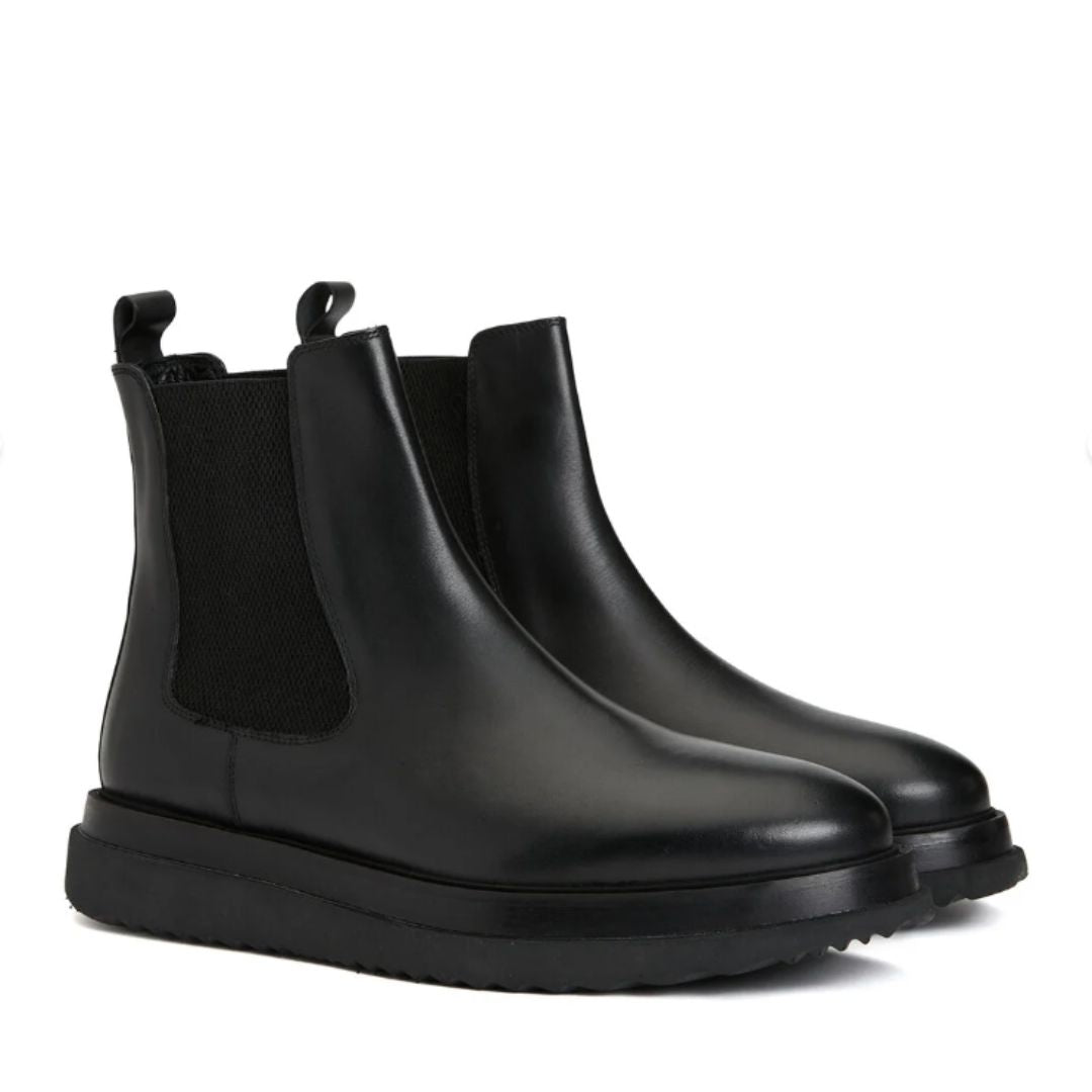 Madasat Freizeitstiefel aus schwarzem Leder für Herren - 832 |