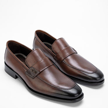 Madasat Brown Leather Classic Shoes - 116 |