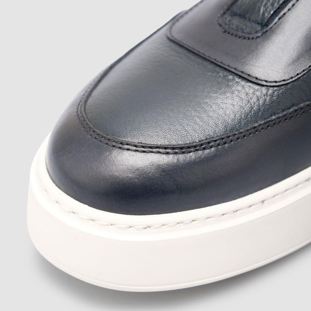 Madasat Navy Blue Men Genuine Leather Shoes - 953 |