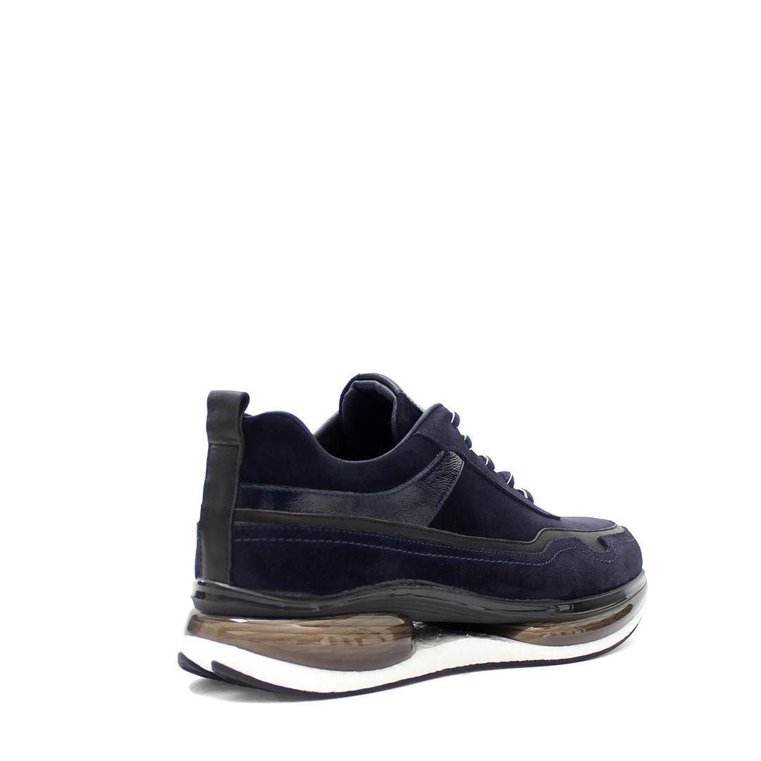 Madasat Navy Blue Leather Men's Casual Shoes - 906 |