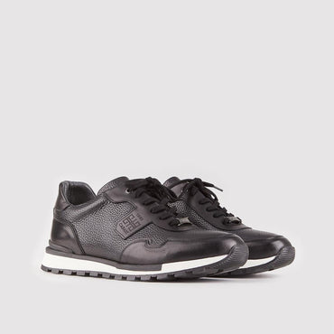 Madasat Black Leather Casual Shoes - 341 |