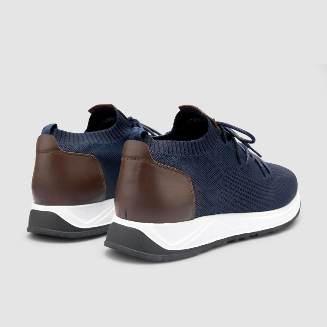 Madasat Men Knitted Navy Blue Casual Shoes - 959 |