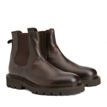 Madasat Brown Leather Men's Casual Boots - 217 |