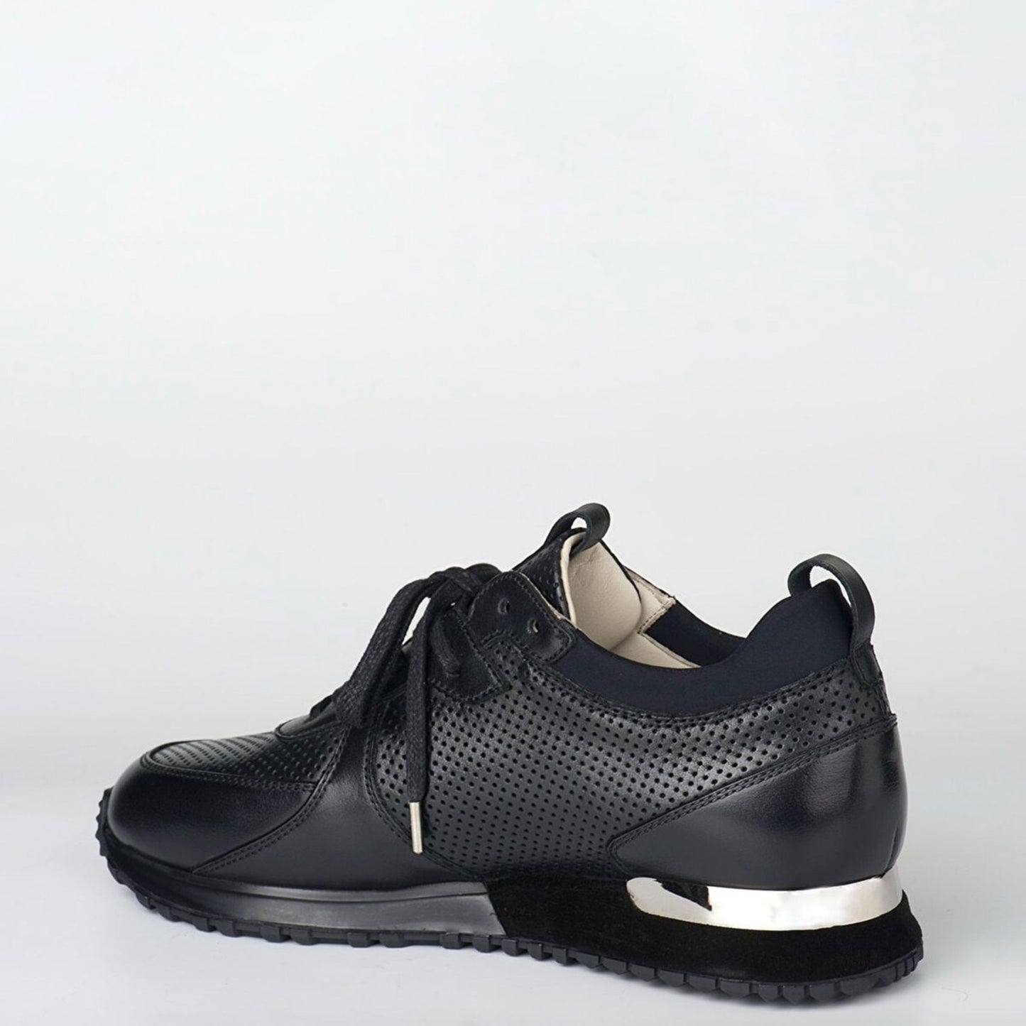Madasat Black Leather Sneakers - 393 |