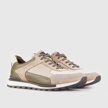 Madasat Beige Sneakers Leather Shoes - 813 |