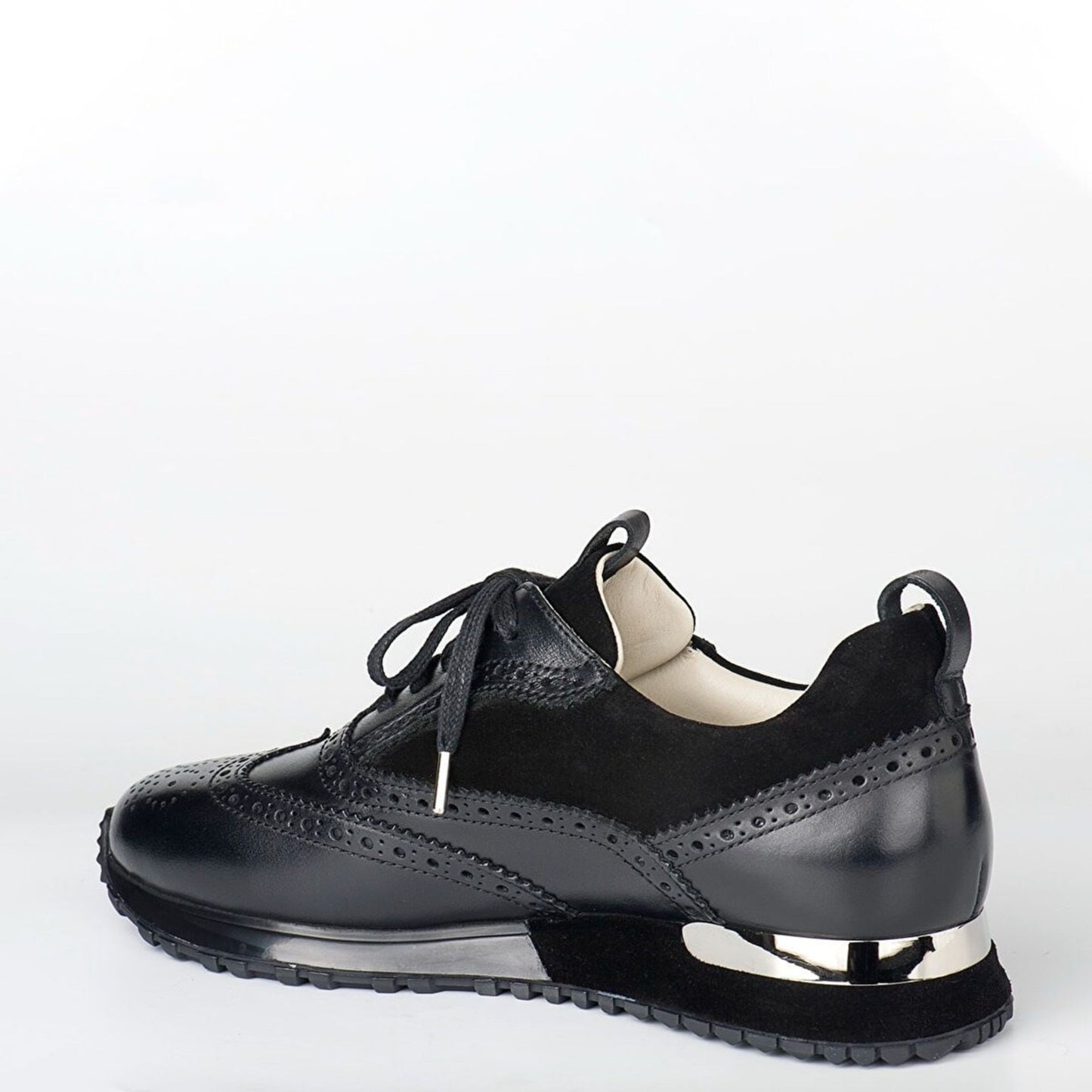 Madasat Black Leather Sneakers - 216 |