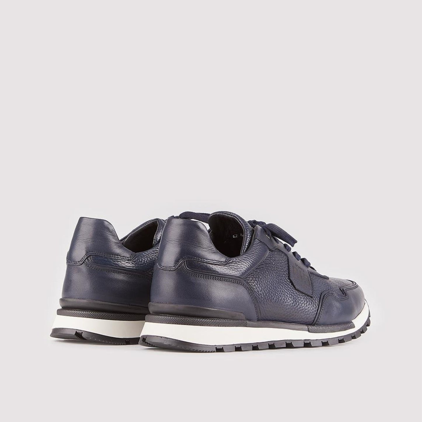 Madasat Navy Blue Leather Casual Shoes - 341 |