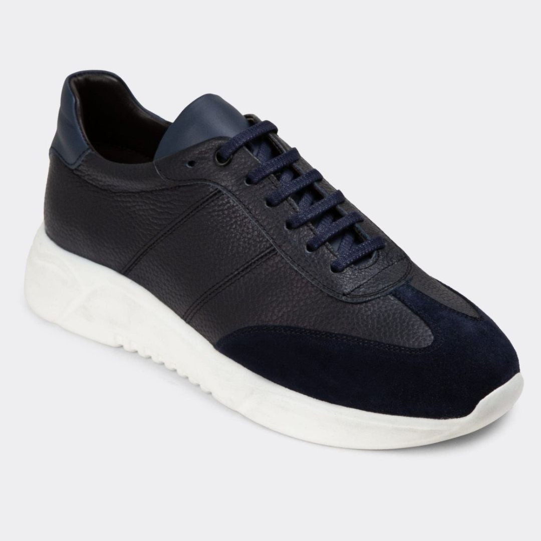 Madasat Navy Blue Men's Genuine Leather Shoes - 729 |