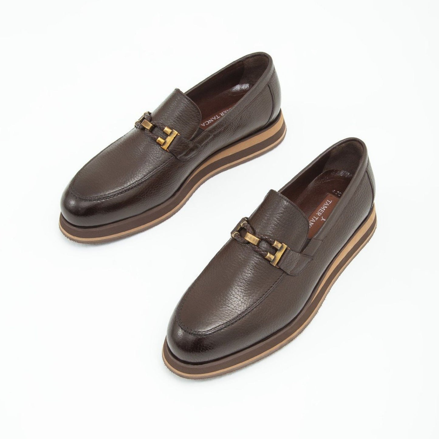 Brauner Leder-Loafer von Madasat - 599 |