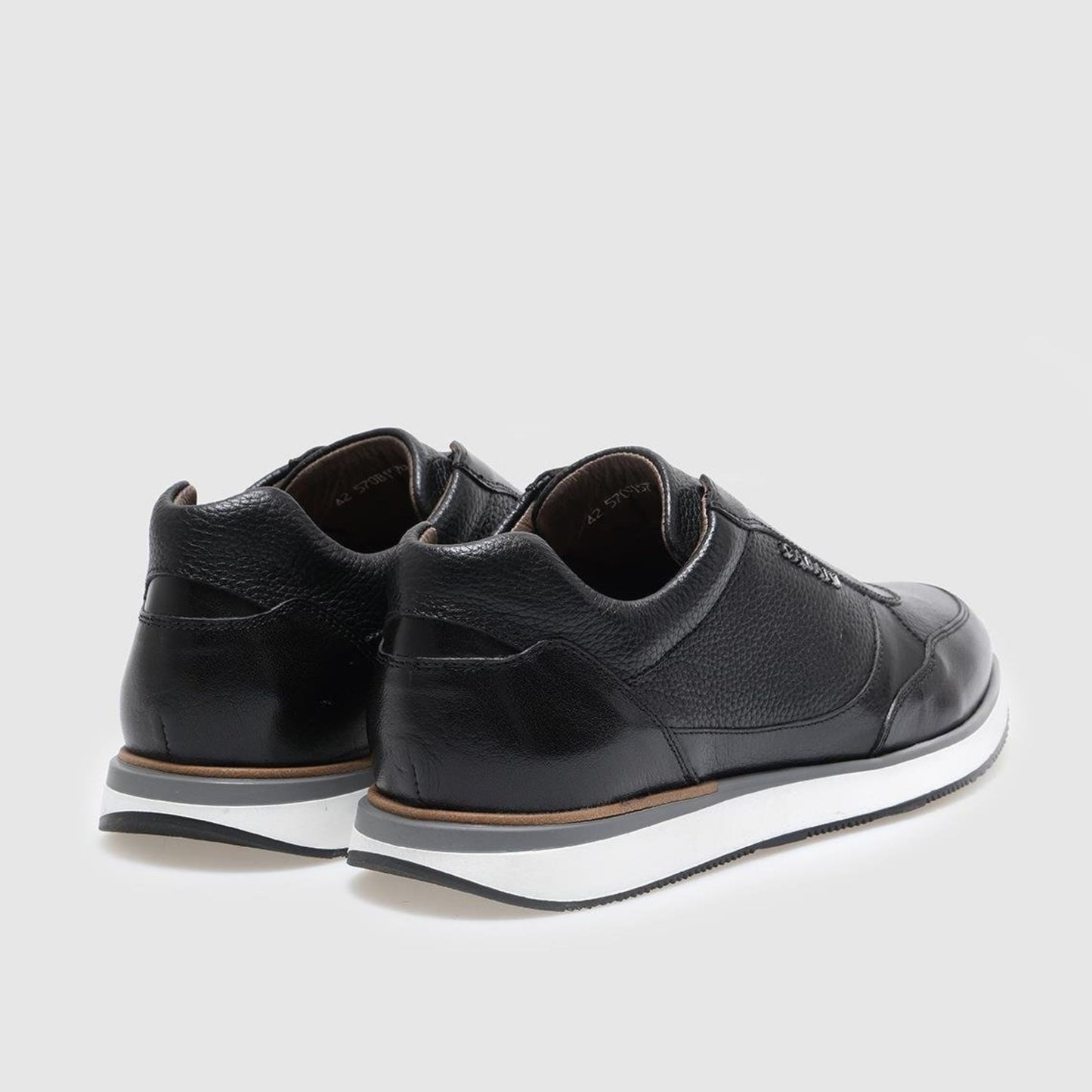 Madasat Black Genuine Leather Slip On Sneakers - 837 |