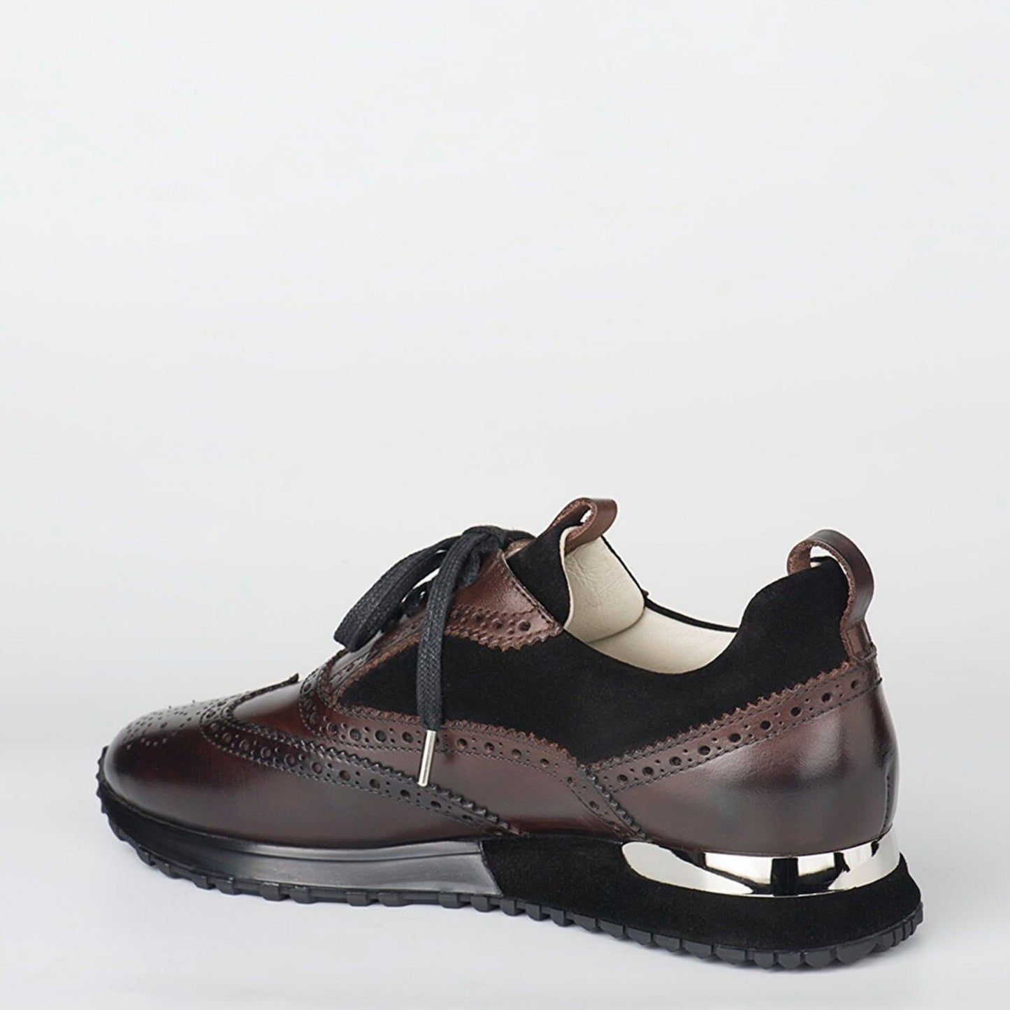 Madasat Brown Leather Sneakers - 216 |