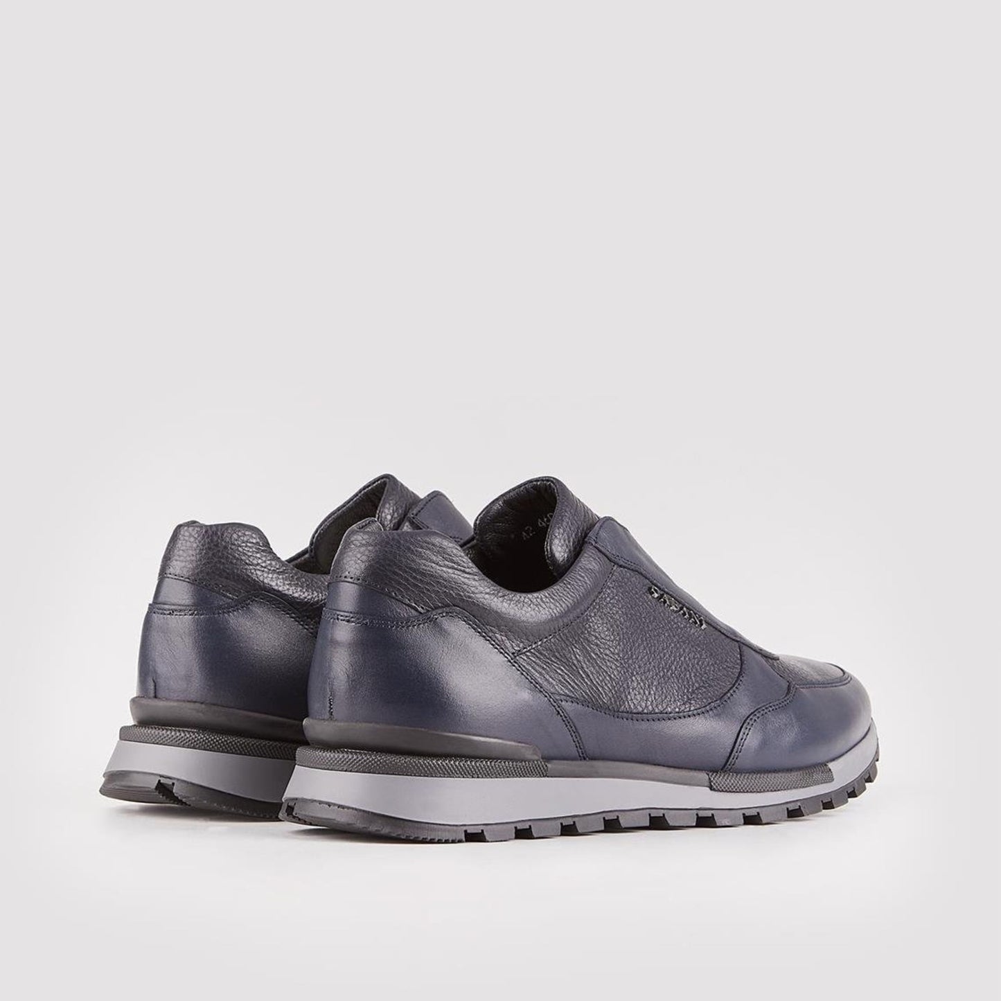 Madasat Navy Blue Leather Casual Shoes - 340 |