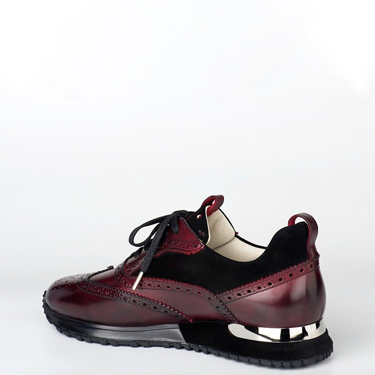 Madasat Burgundy Leather Sneakers - 216 |