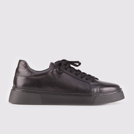 Madasat Black Leather Casual Shoes - 810 |
