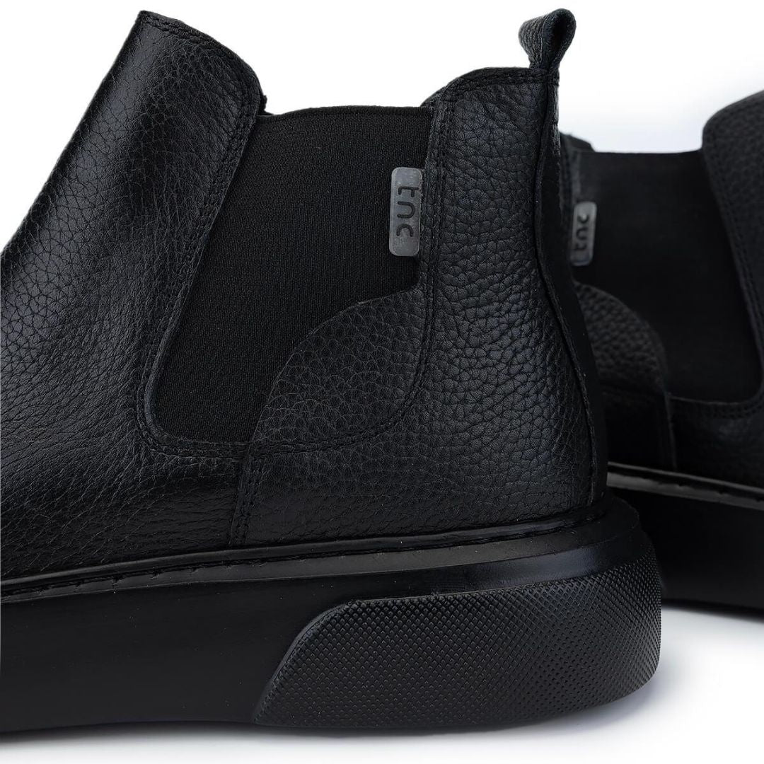 Madasat Black Men's Genuine Leather Casual Boots - 950 |