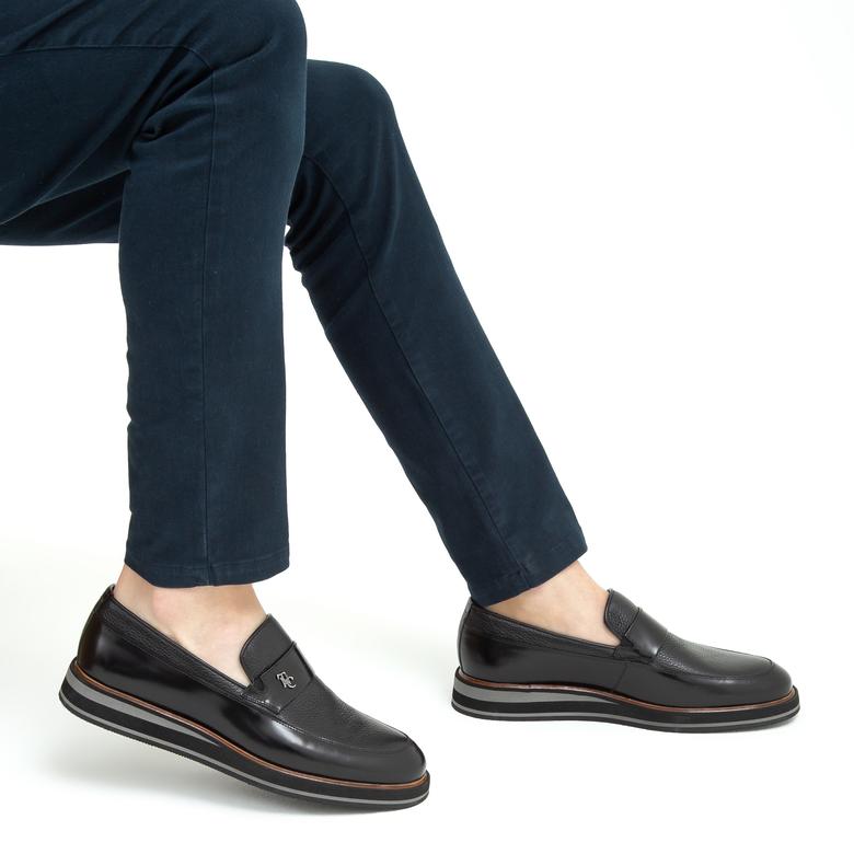 Madasat Black Leather Loafer - 605 |