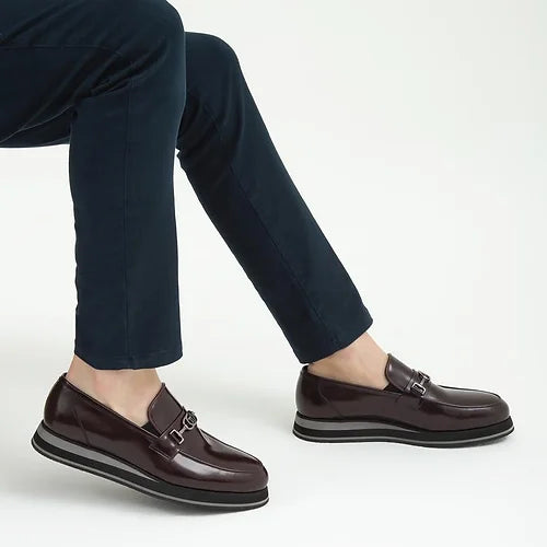 Madasat Burgundy Leather Loafer - 591 |