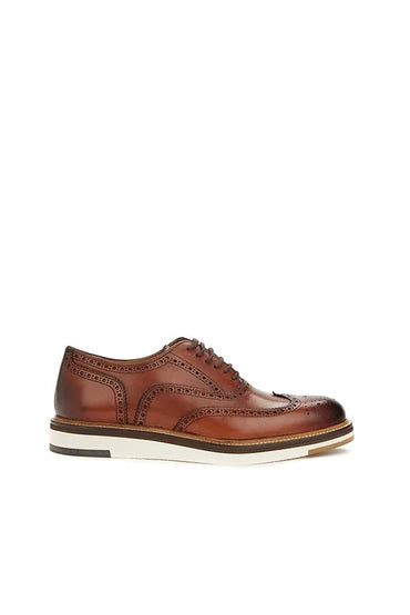 Madasat Brown Leather Casual Shoes - 523 |