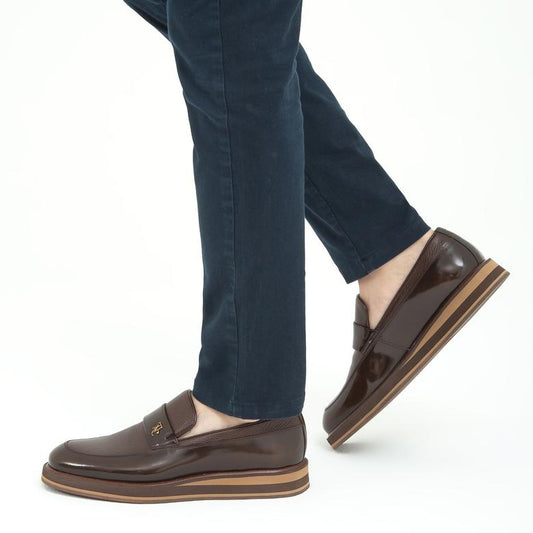 Madasat Brown Leather Loafer - 605 |