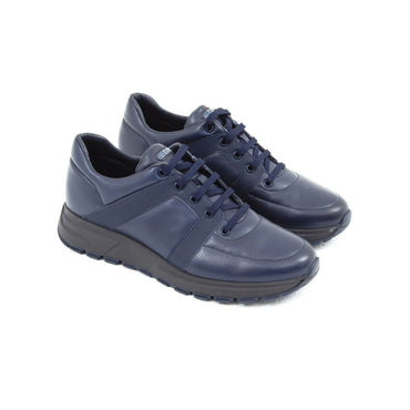 Madasat Navy Blue Leather Casual Shoes - 590 |