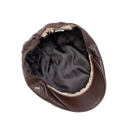 Madasat Brown Men's Genuine Leather Cap - 932 |