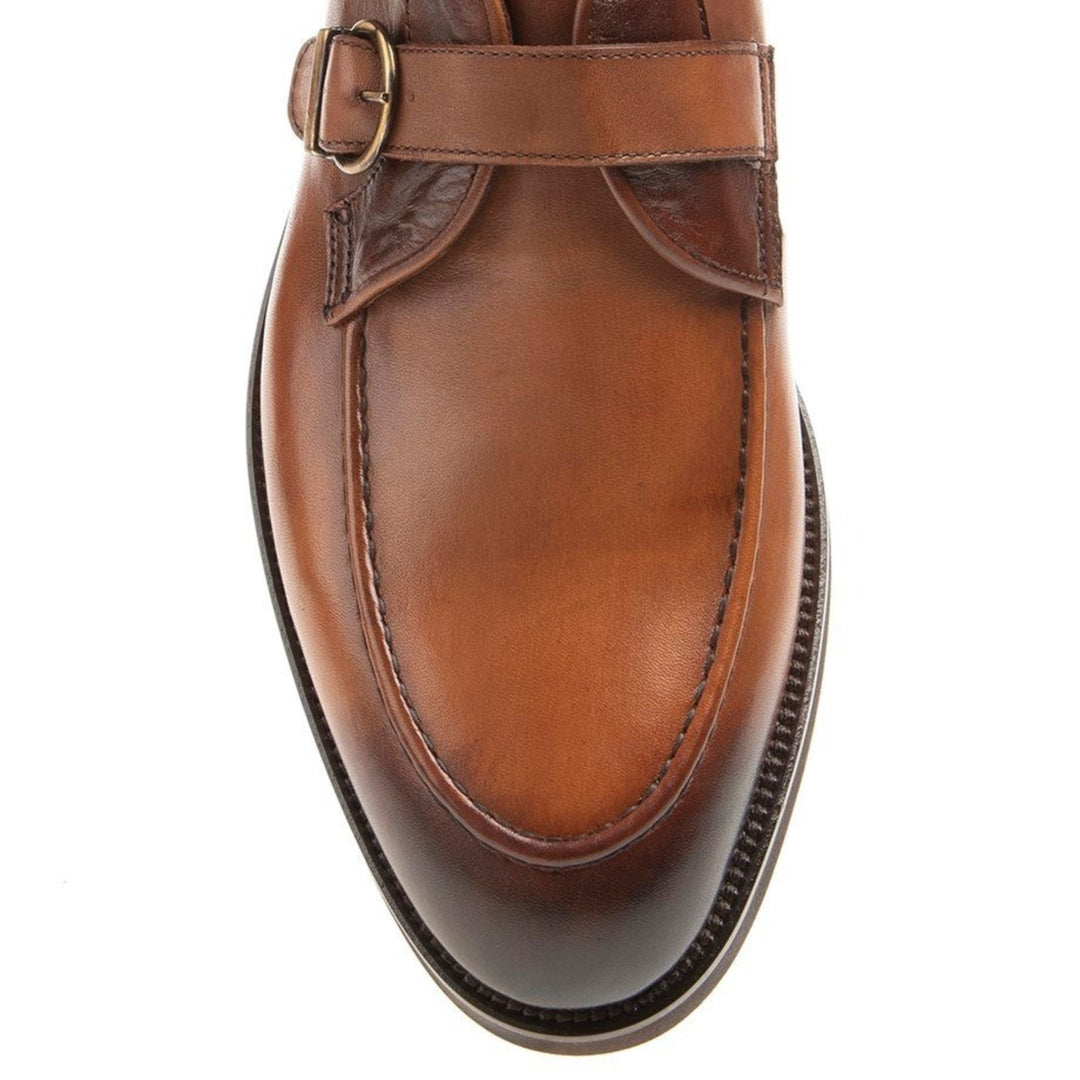 Madasat Brown Leather Classic Shoes - 075 |