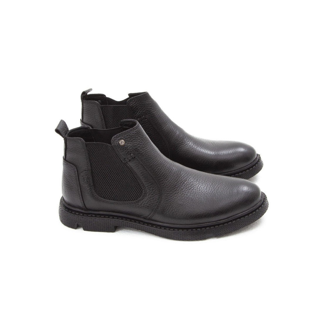 Klassischer Madasat-Stiefel aus schwarzem Leder - 555 |