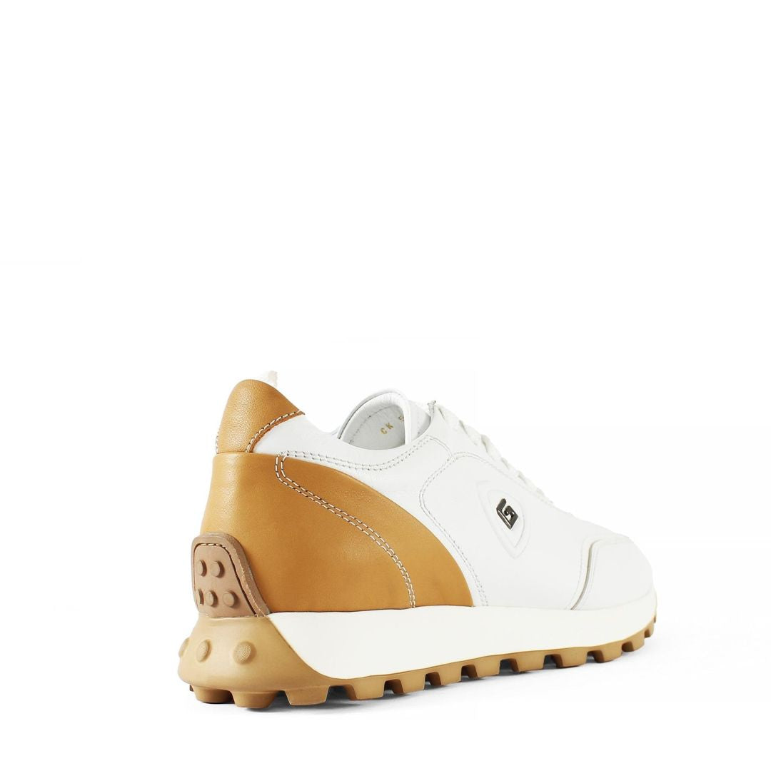 Madasat White Leather Men's Shoes - 884 |