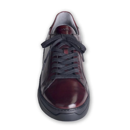 Madasat Burgundy Genuine Leather Sneaker shoes - 871 |