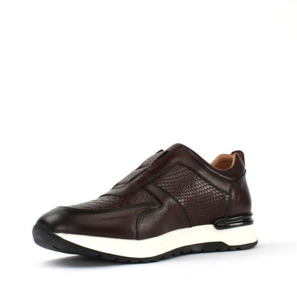 Madasat Brown Leather Men's Shoes - 888 |