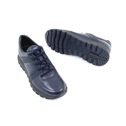 Madasat Navy Blue Leather Casual Shoes - 590 |