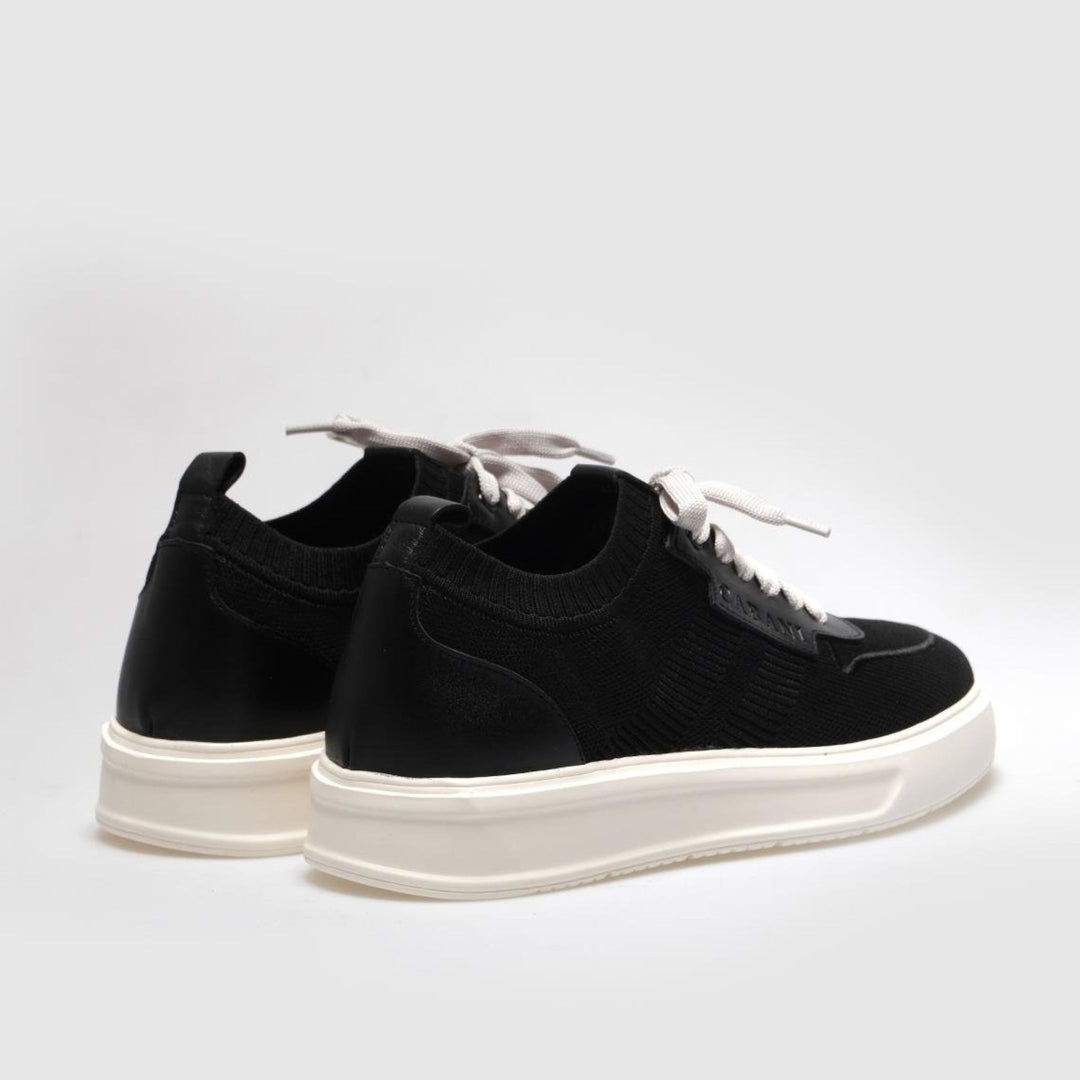 Madasat Black Lace Up Knit Sneakers - 851 |