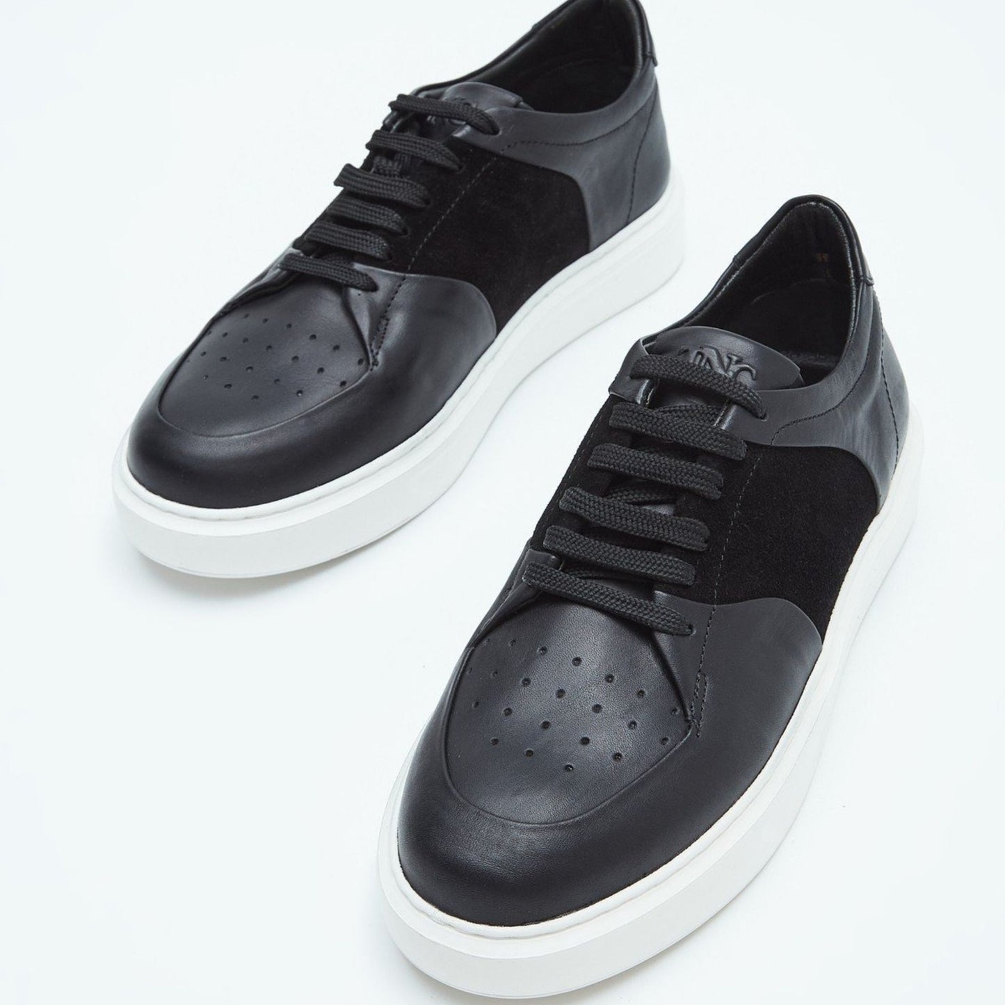 Madasat Black Genuine Leather Sneakers - 857 |