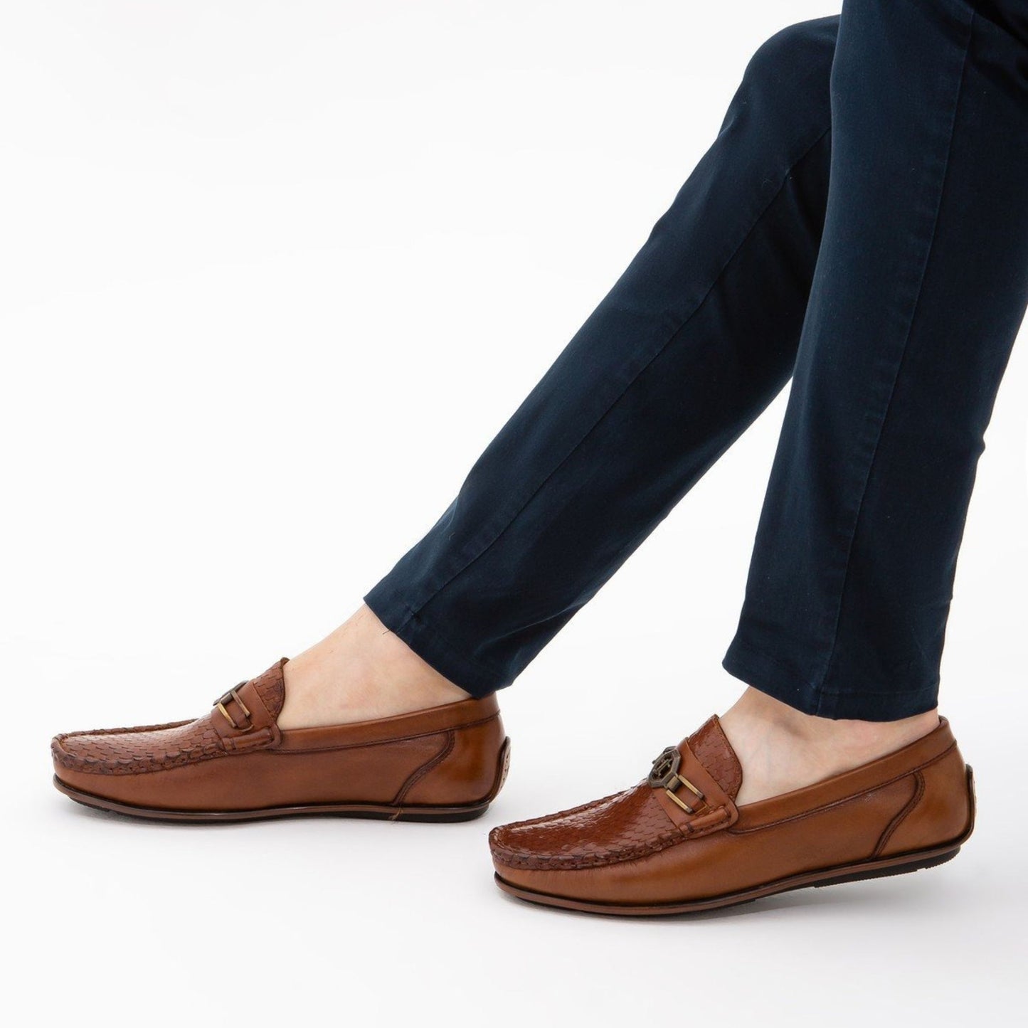 Madasat Tan Leather Loafer - 666 |