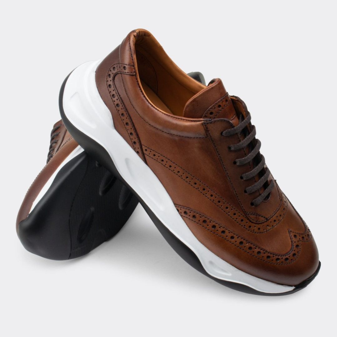 Madasat Tan Men's Genuine Leather Shoes - 728 |