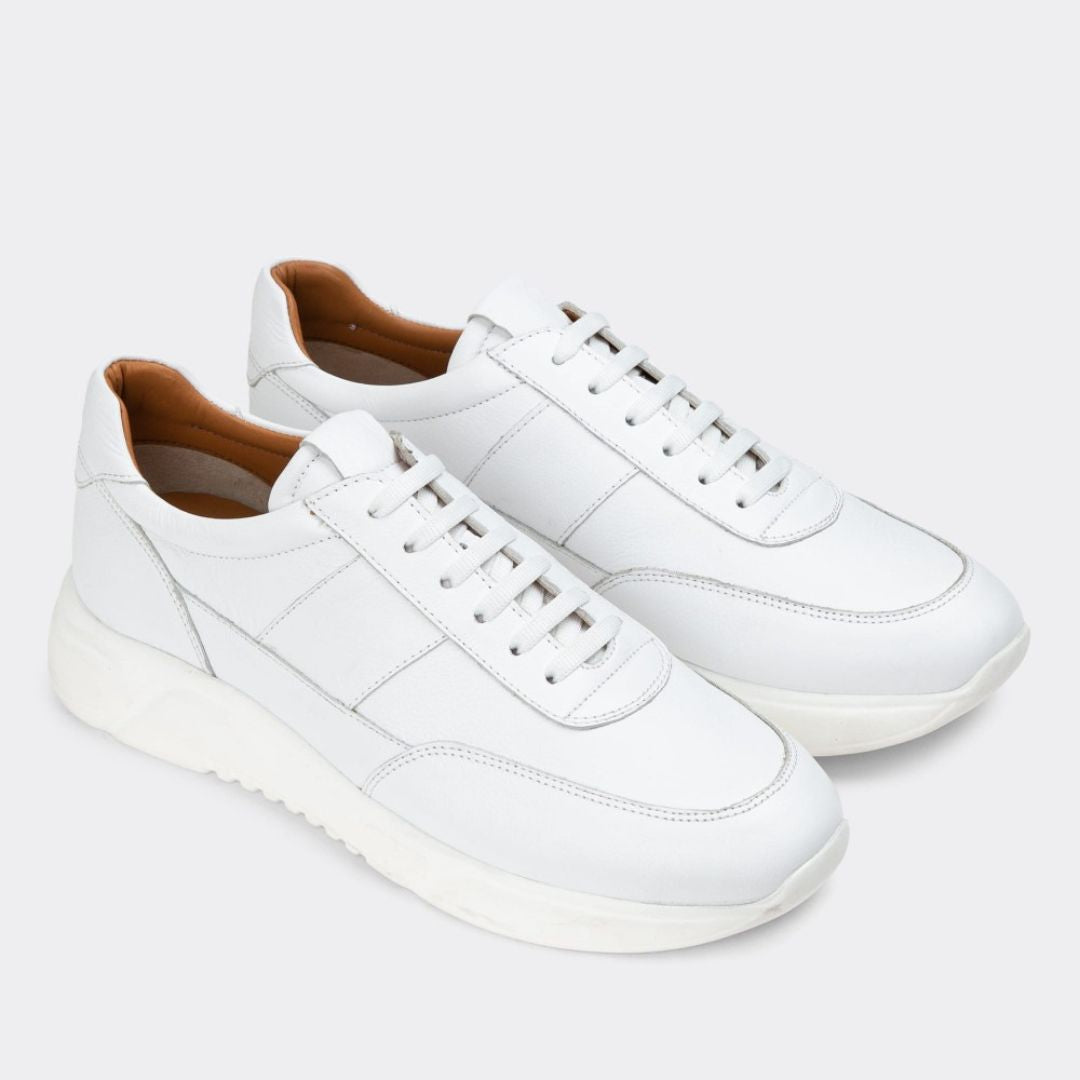 Madasat White Men's Genuine Leather Shoes - 679 |