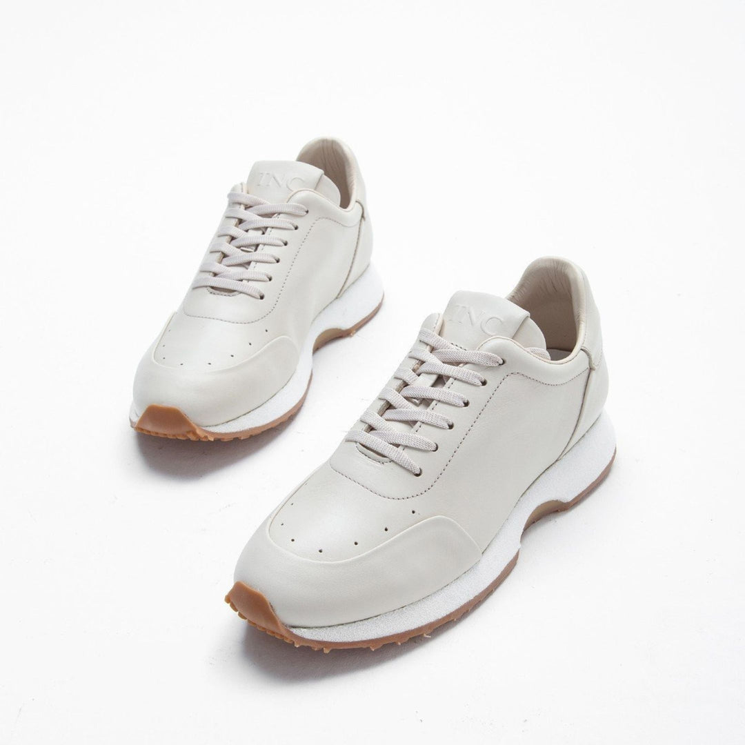 Madasat Beige Leather Casual Shoes - 670 |
