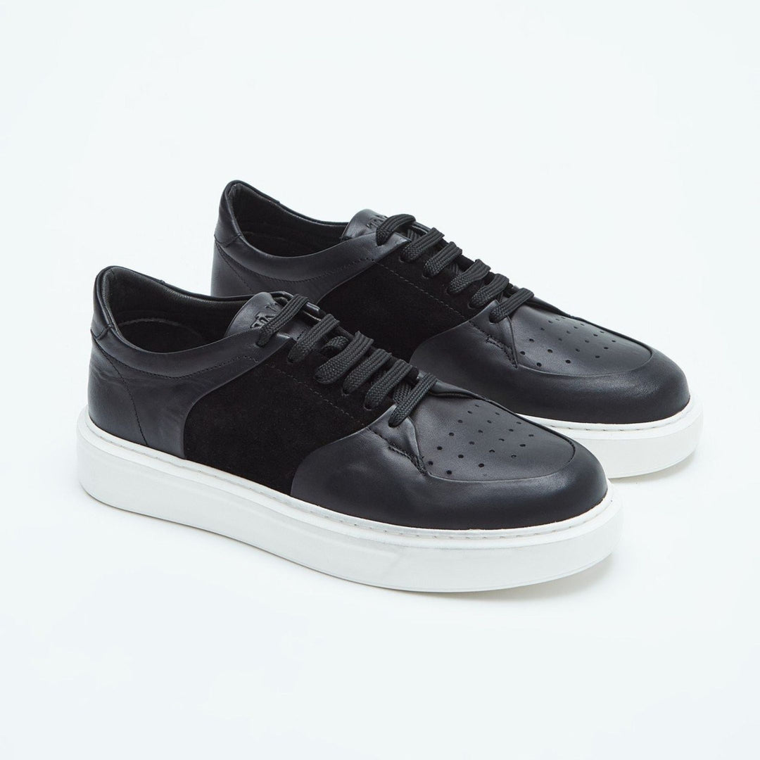 Madasat Black Genuine Leather Sneakers - 857 |