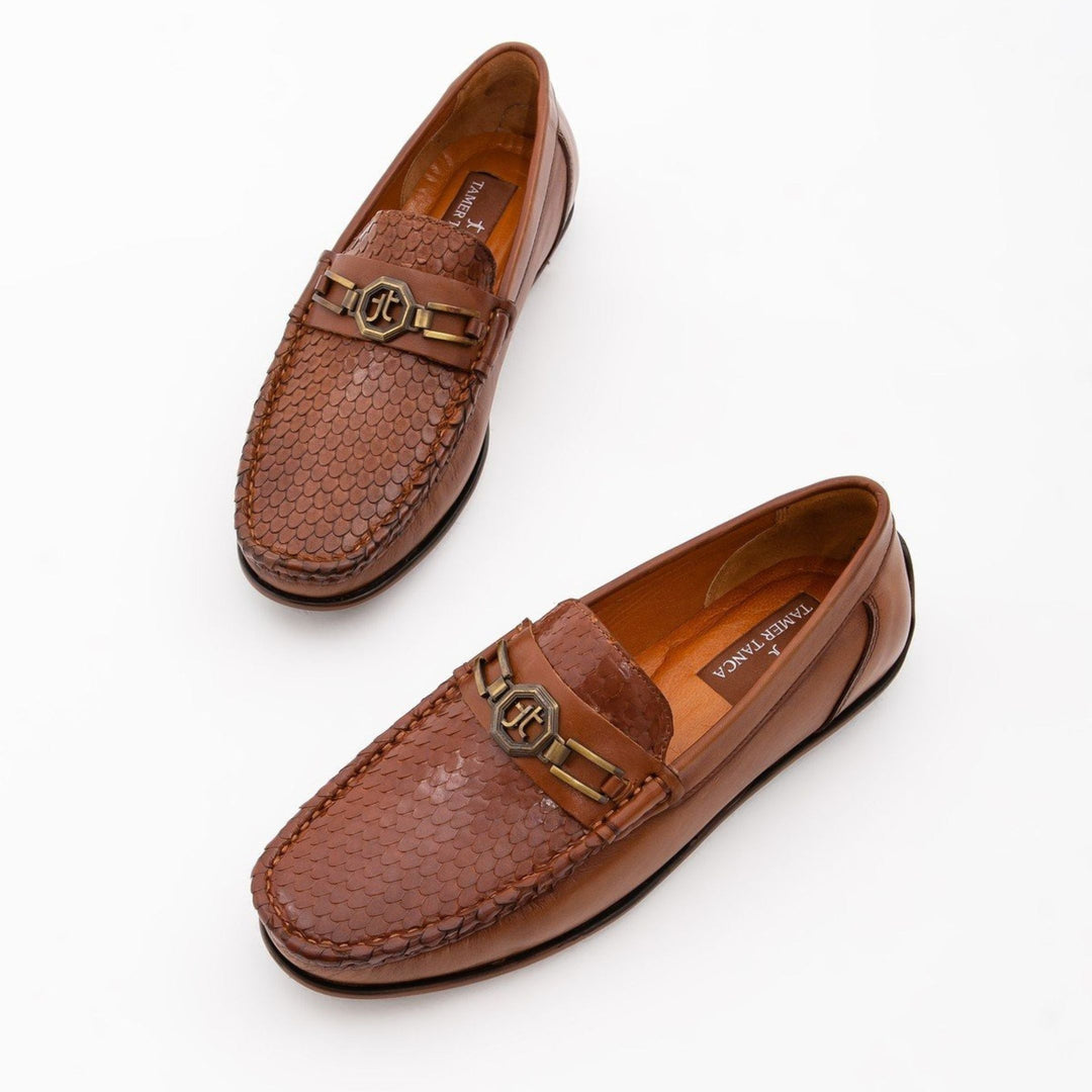 Madasat Tan Leather Loafer - 666 |