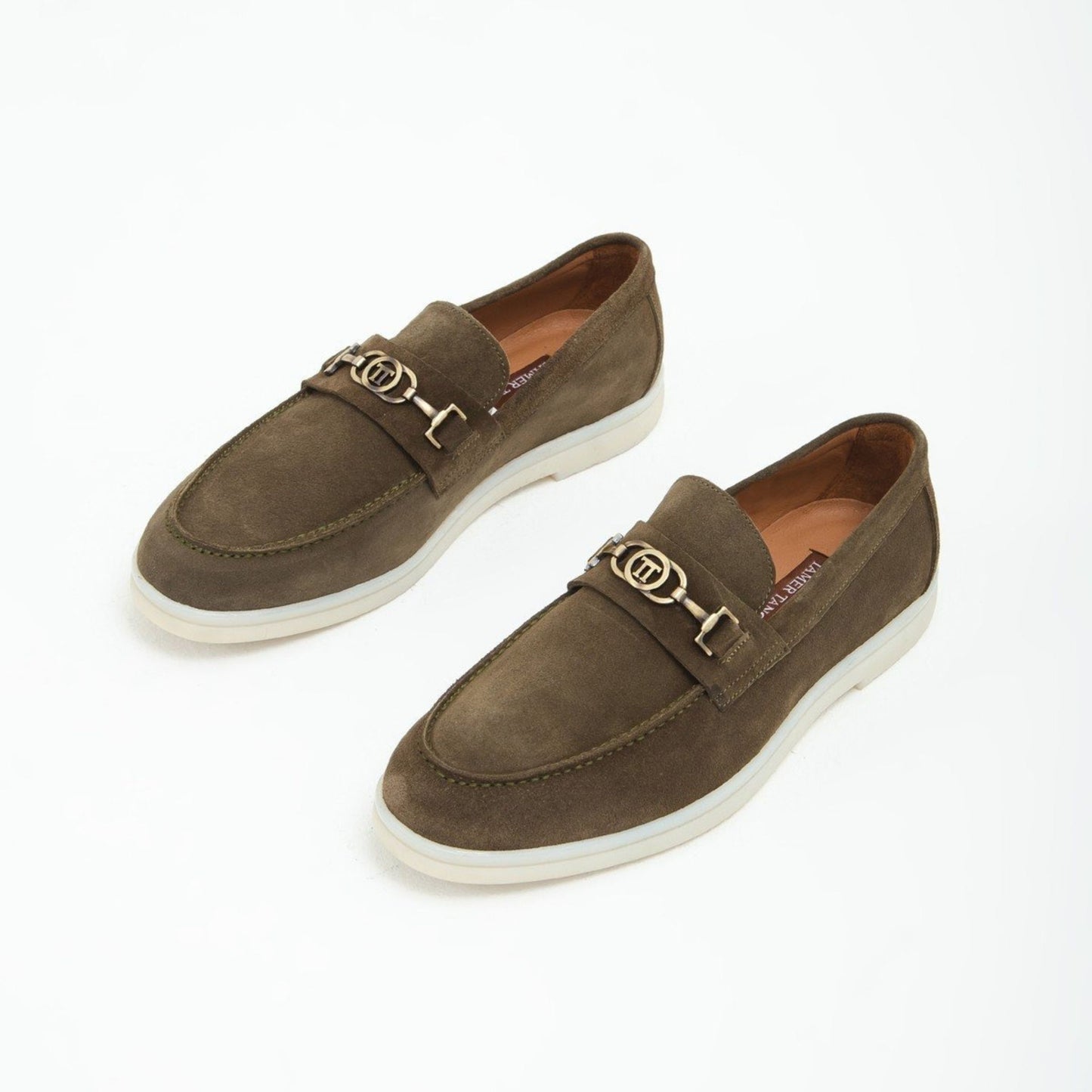 Madasat Khaki Suede Leather Loafer - 640 |