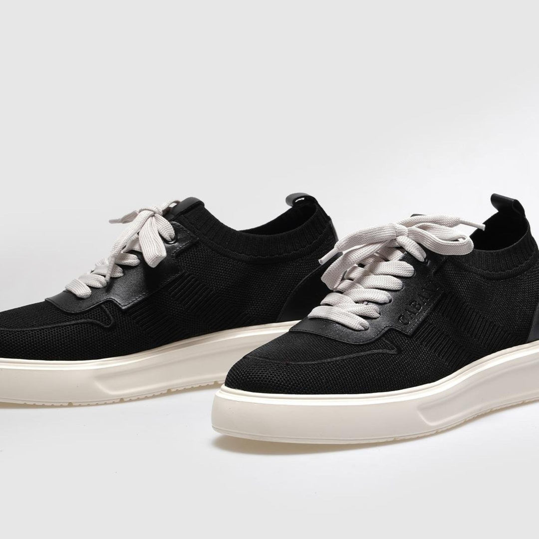 Madasat Black Lace Up Knit Sneakers - 851 |
