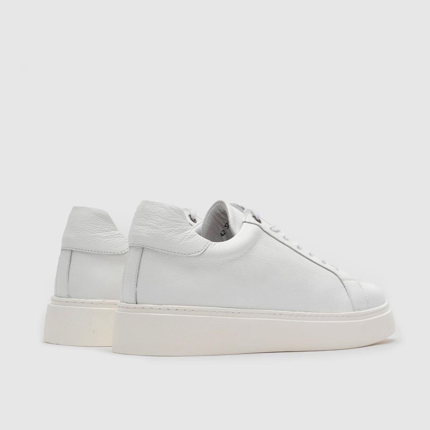 Madasat White Leather Casual Shoes - 810 |